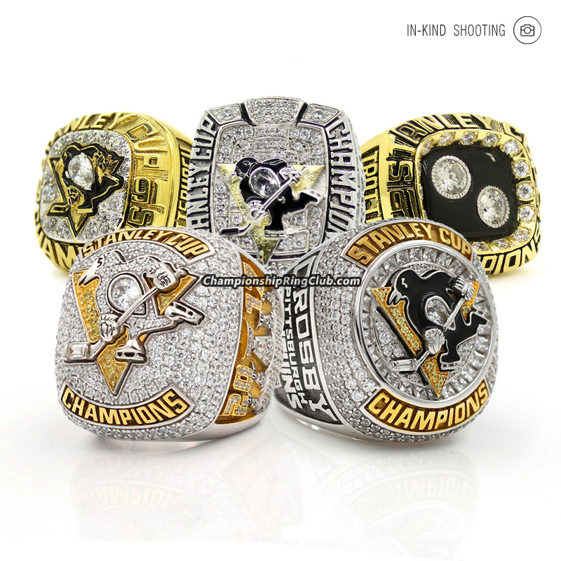 Pittsburgh Penguins Stanley Cup Rings Collection (5 rings)